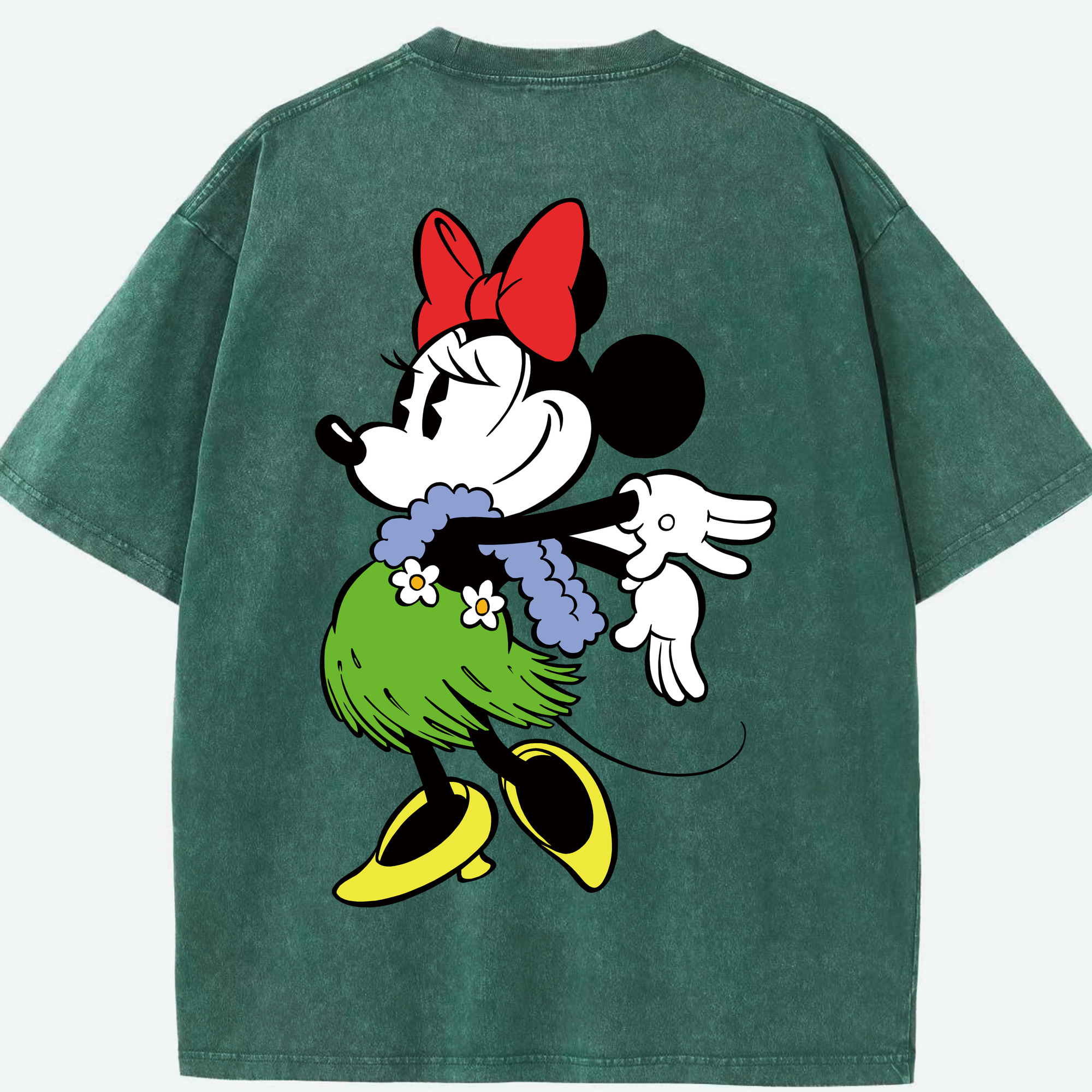 （画像用） ミッキーマウス Mickey Mouse 綿100% ヴィンテージ風 半袖Tシャツ（背面プリント）
